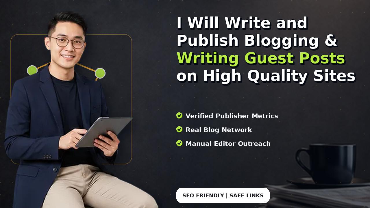 I Will Write and Publish Blogging & Writing Guest Posts on High Quality Sites