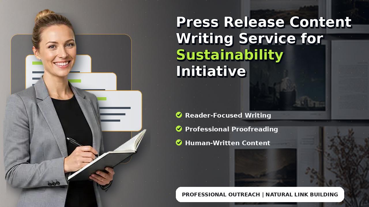 Press Release Content Writing Service for Sustainability Initiative