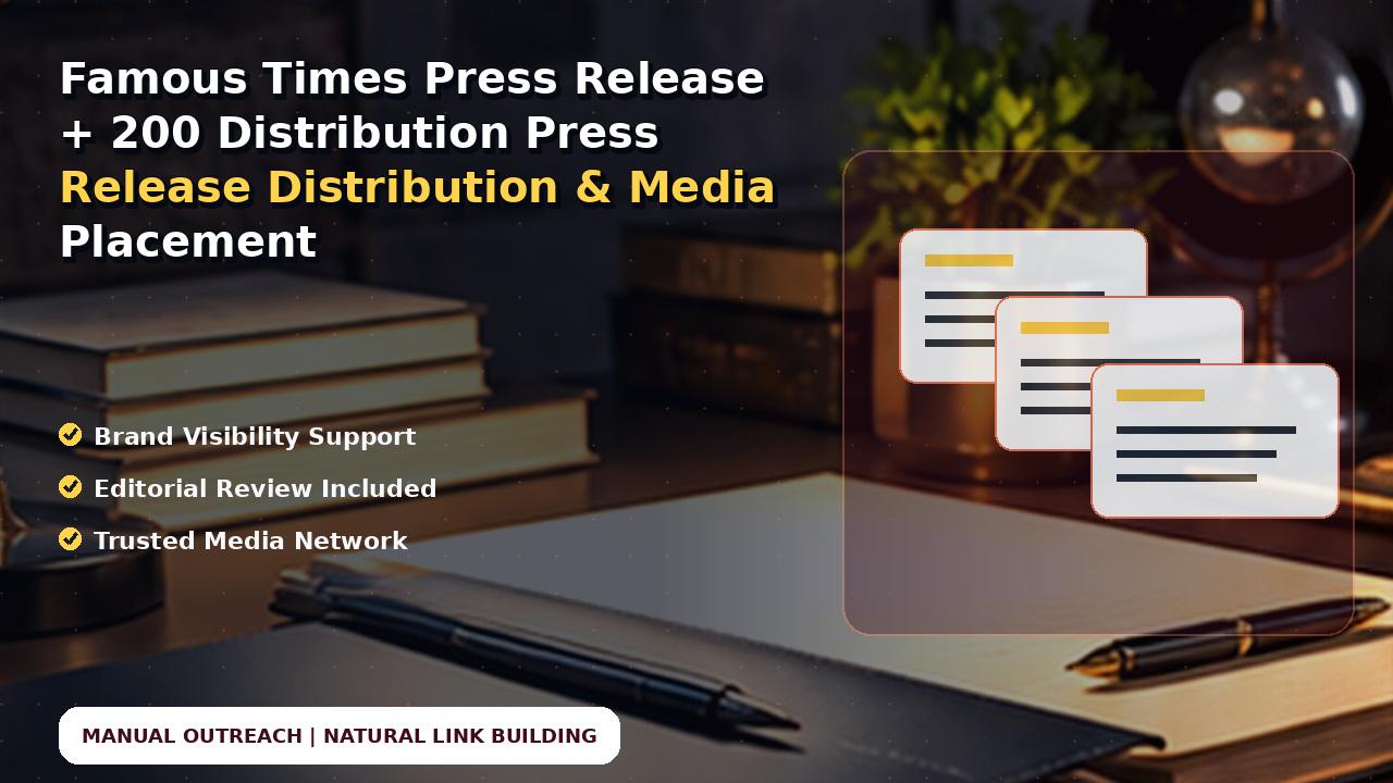Famous Times Press Release + 200 Distribution Press Release Distribution & Media Placement
