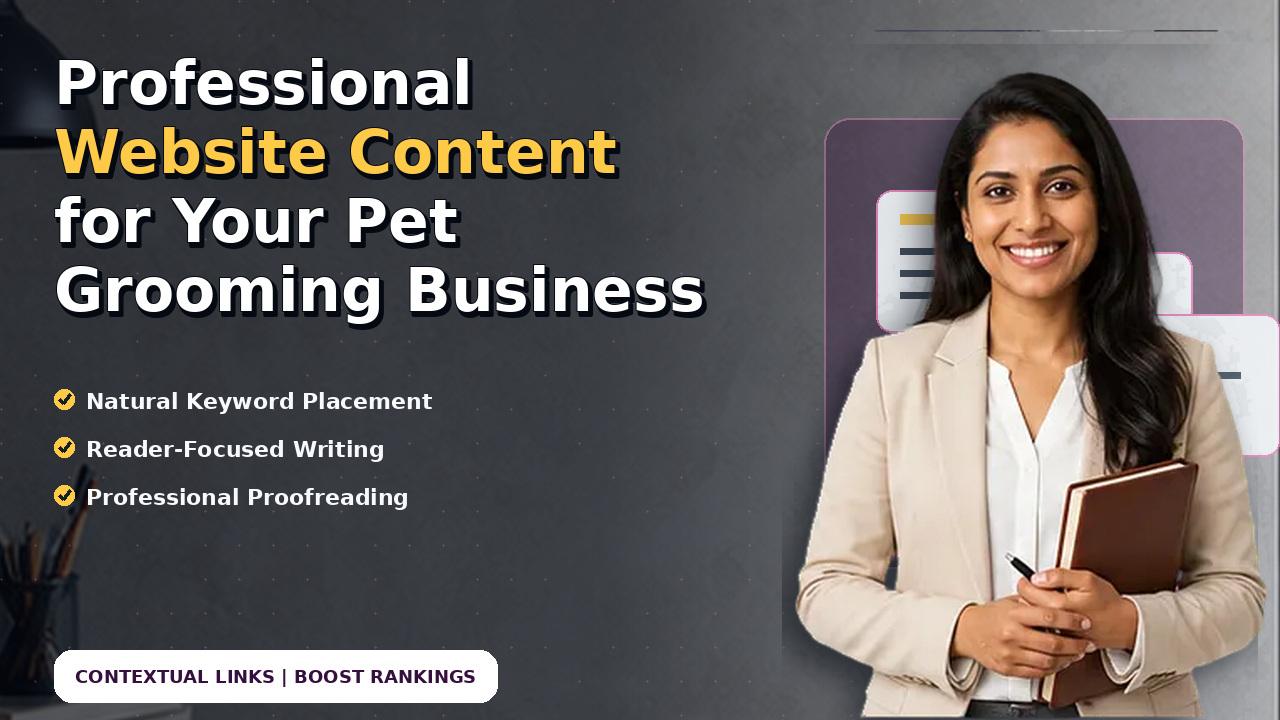 Professional Website Content for Your Pet Grooming Business