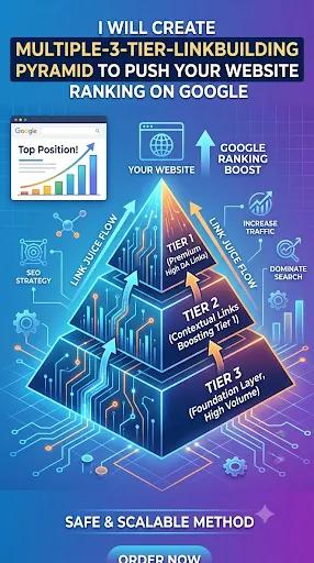 Multi 3 TIER Linkbuilding Pyramid Push Your Website Ranking