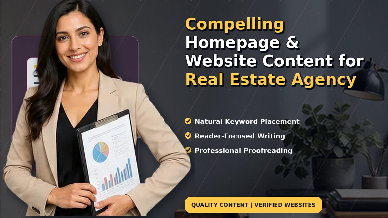 Compelling Homepage & Website Content for Real Estate Agency