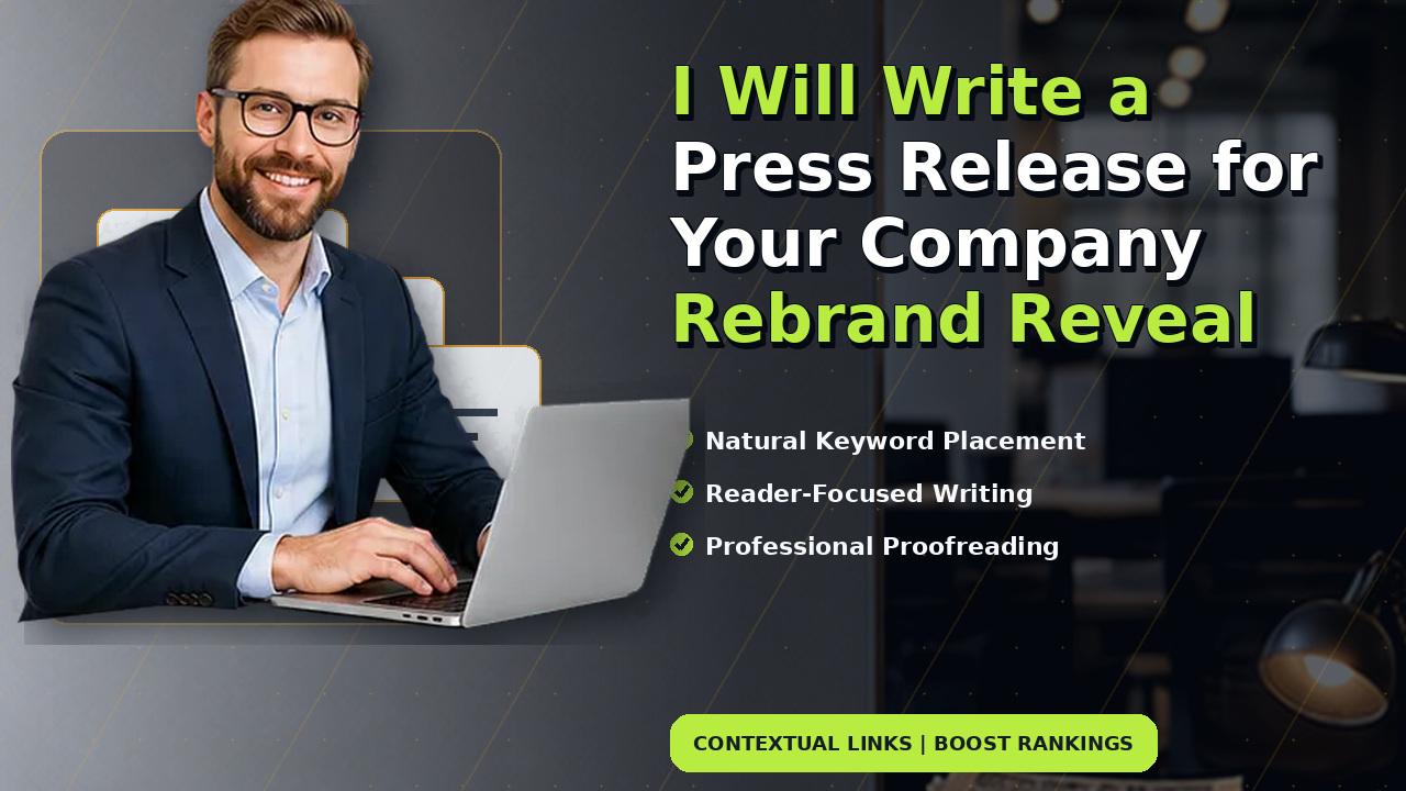 I Will Write a Press Release for Your Company Rebrand Reveal
