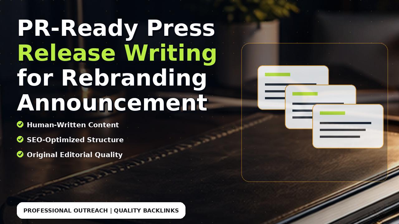 PR-Ready Press Release Writing for Rebranding Announcement