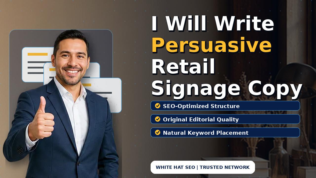 I Will Write Persuasive Retail Signage Copy