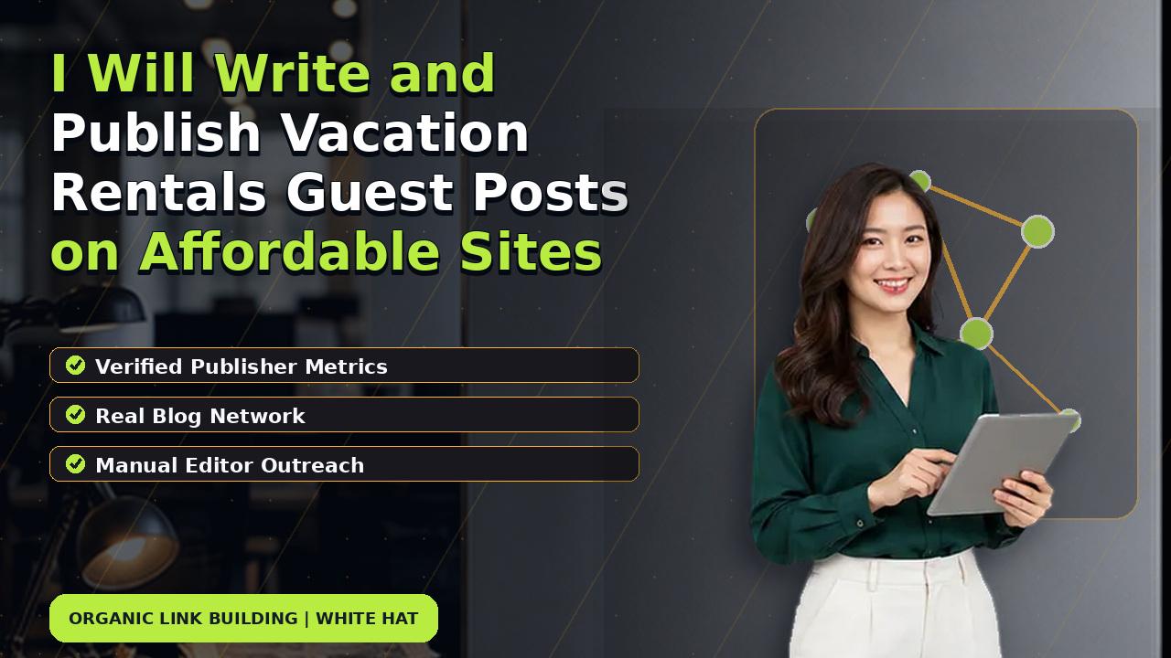 I Will Write and Publish Vacation Rentals Guest Posts on Affordable Sites
