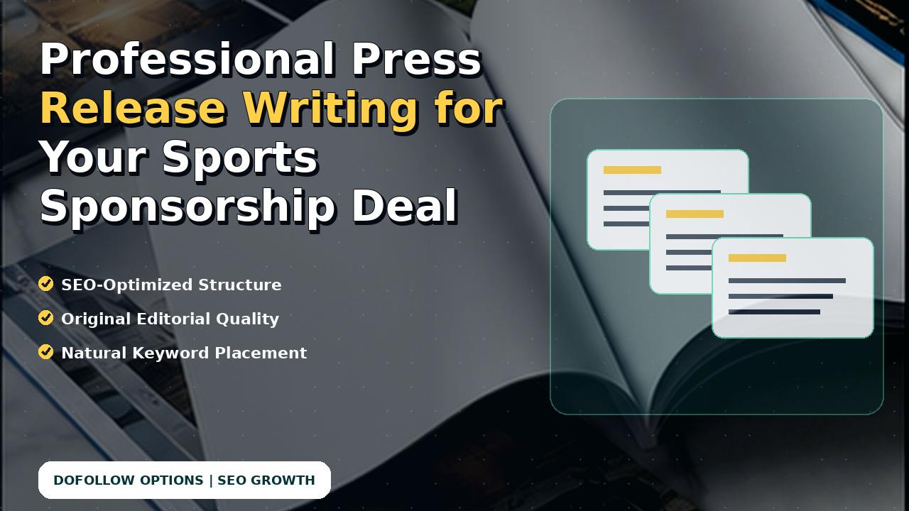 Professional Press Release Writing for Your Sports Sponsorship Deal