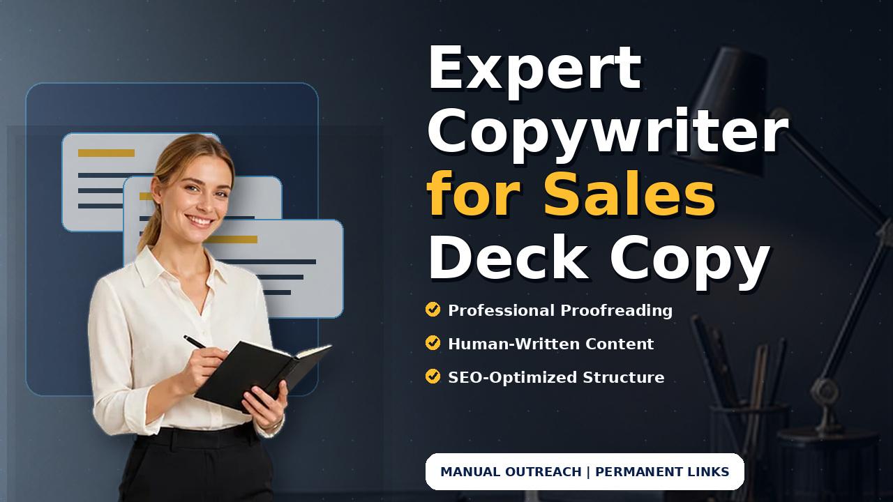 Expert Copywriter for Sales Deck Copy