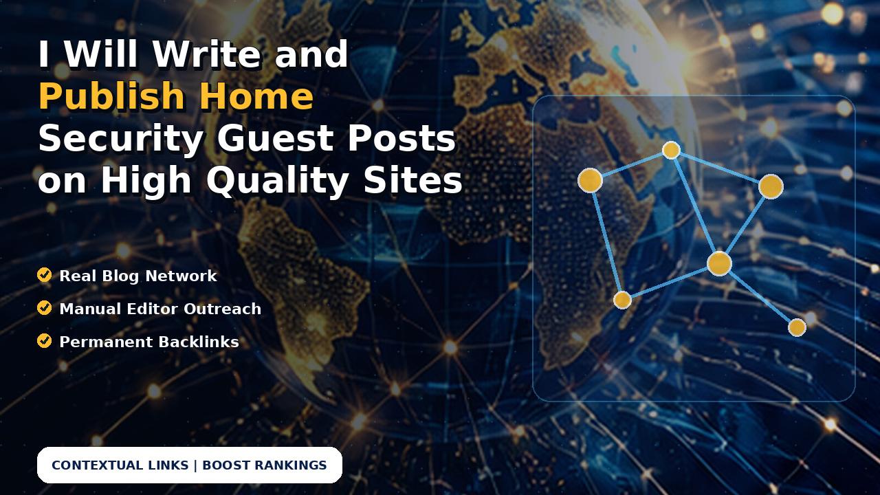 I Will Write and Publish Home Security Guest Posts on High Quality Sites