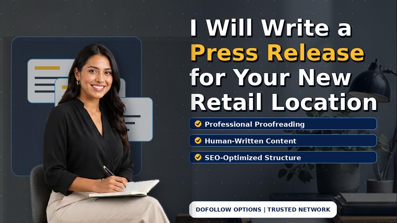 I Will Write a Press Release for Your New Retail Location