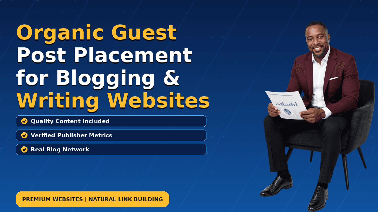 Organic Guest Post Placement for Blogging & Writing Websites