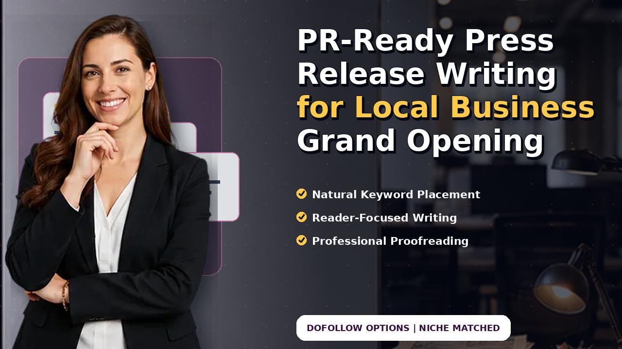 PR-Ready Press Release Writing for Local Business Grand Opening