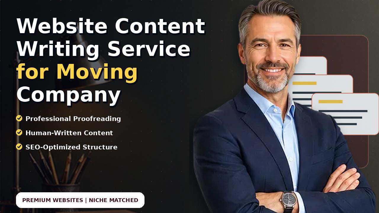 Website Content Writing Service for Moving Company