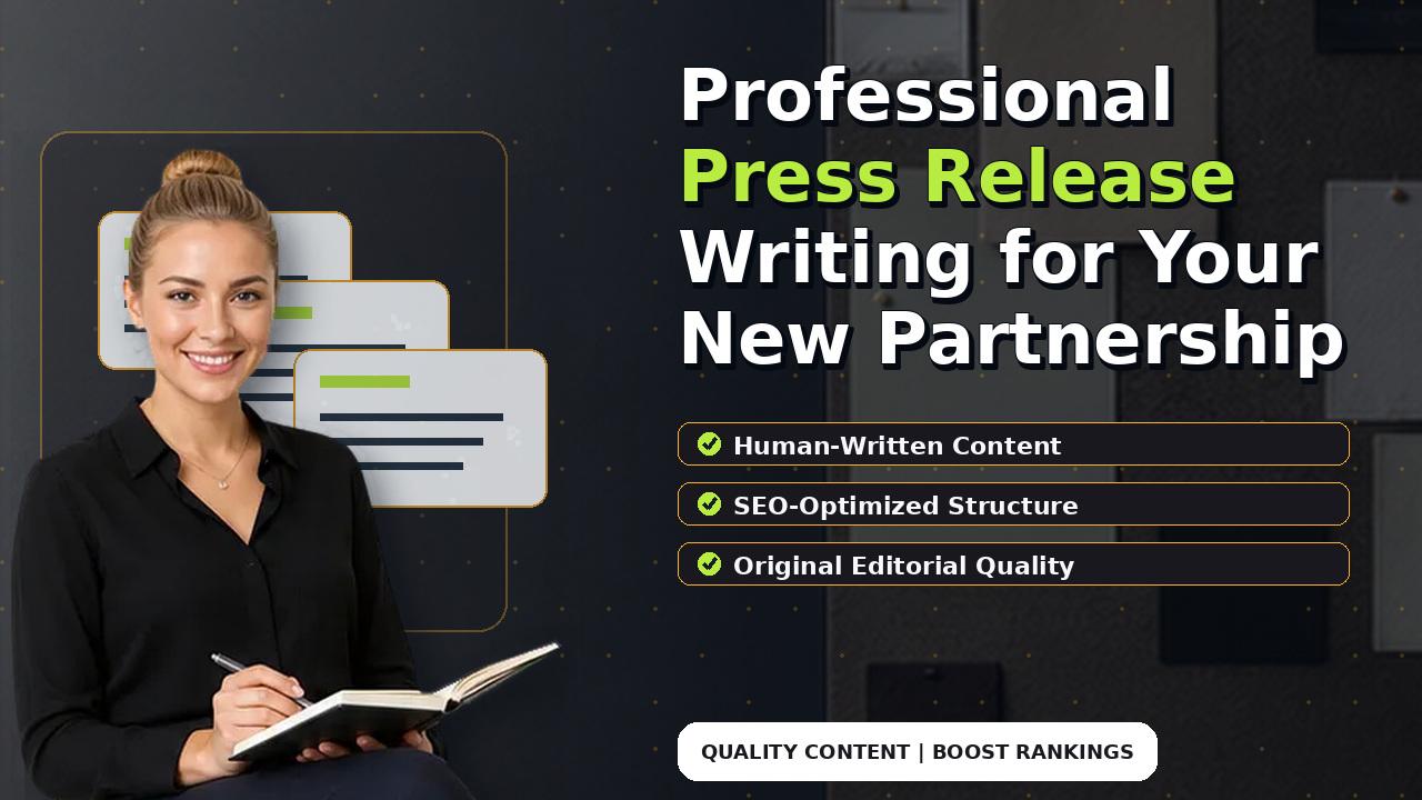 Professional Press Release Writing for Your New Partnership