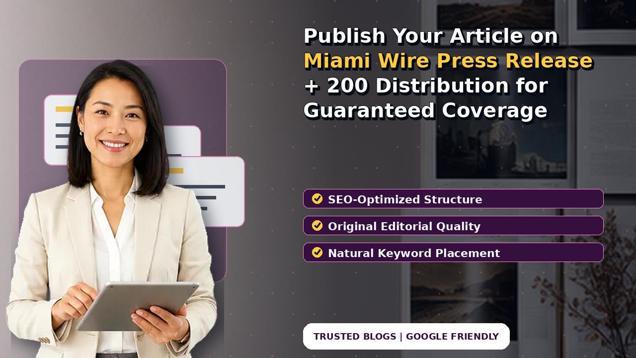 Publish Your Article on Miami Wire Press Release + 200 Distribution for Guaranteed Coverage