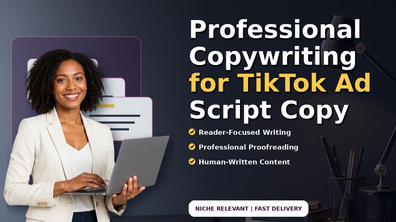 Professional Copywriting for TikTok Ad Script Copy