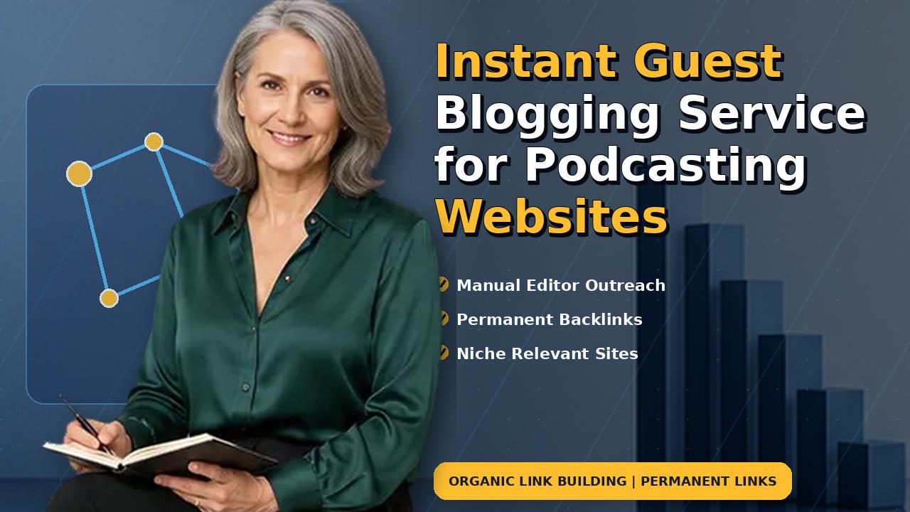 Instant Guest Blogging Service for Podcasting Websites