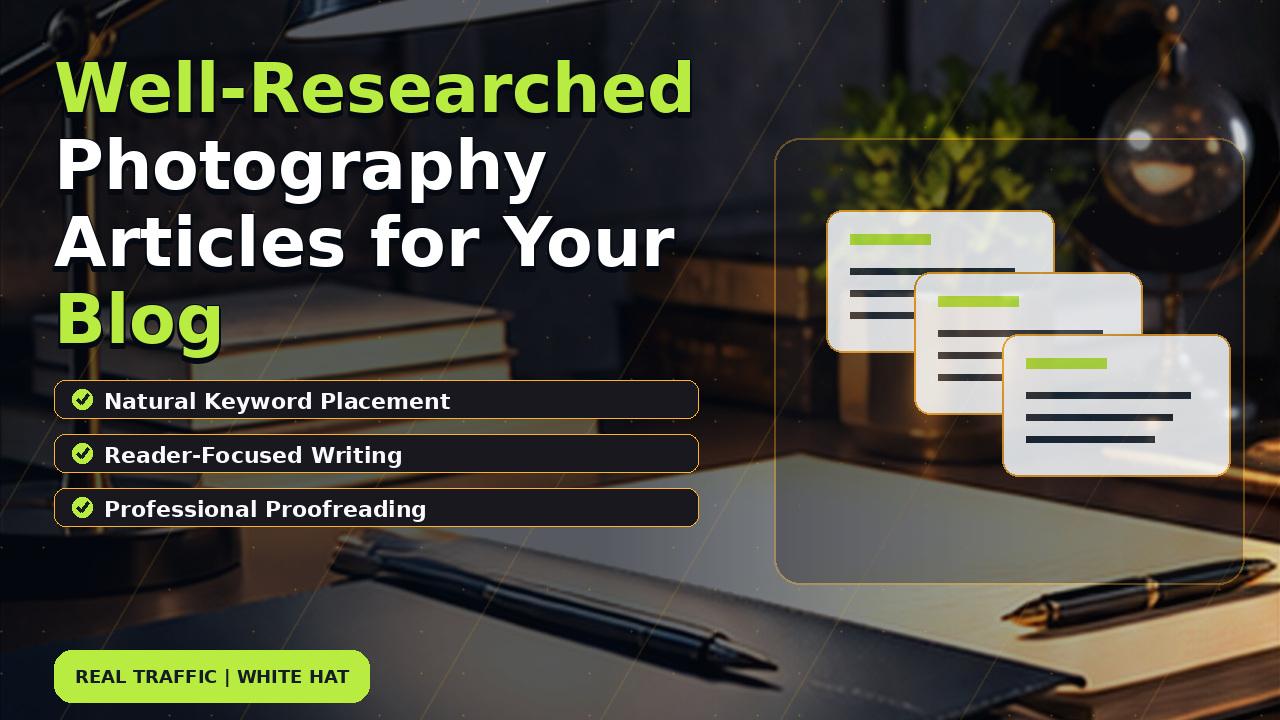 Well-Researched Photography Articles for Your Blog