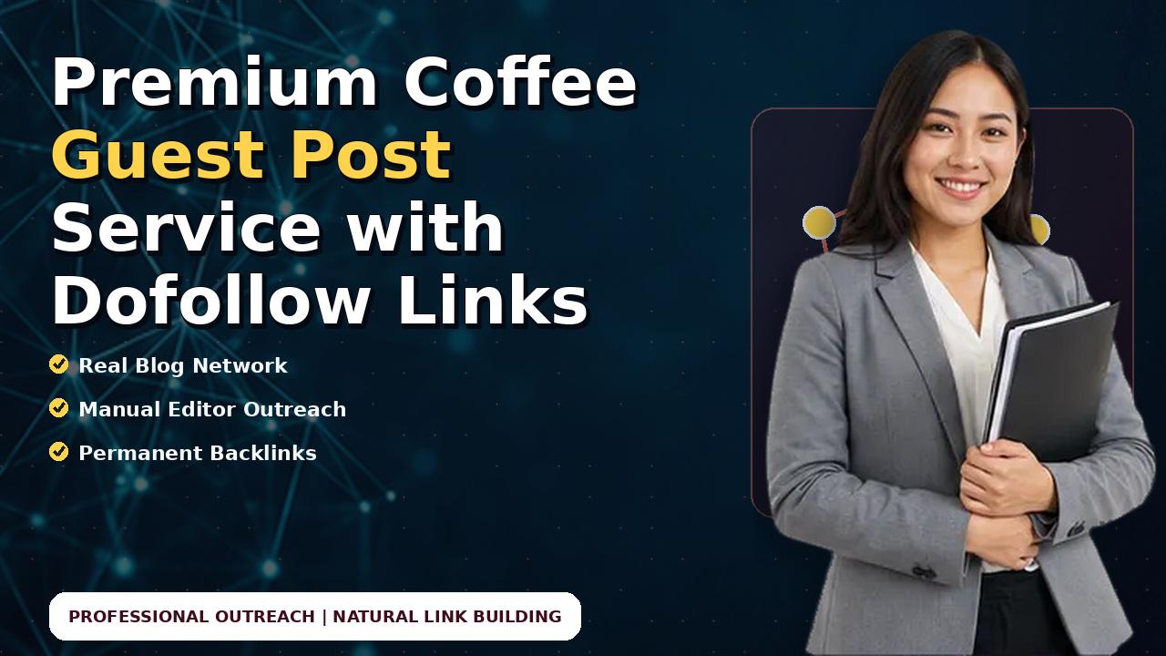Premium Coffee Guest Post Service with Dofollow Links