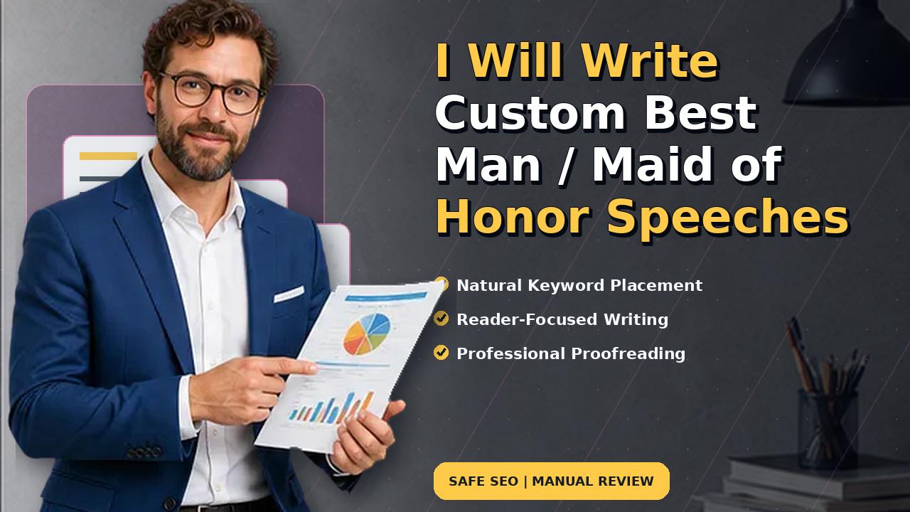 I Will Write Custom Best Man / Maid of Honor Speeches
