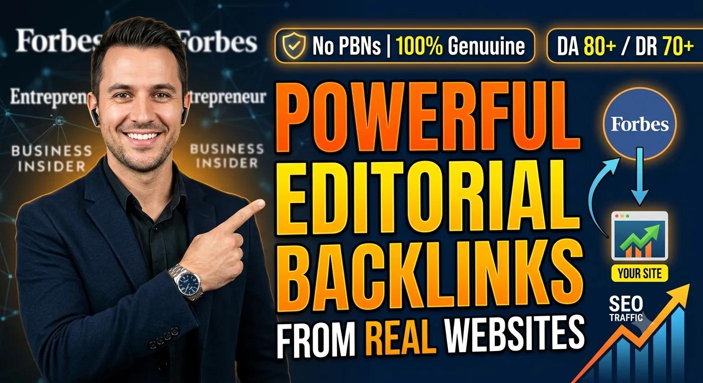 I Will Secure Powerful Editorial Backlinks From Real Website