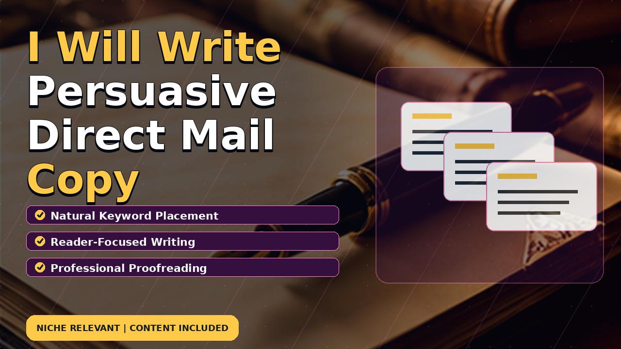 I Will Write Persuasive Direct Mail Copy