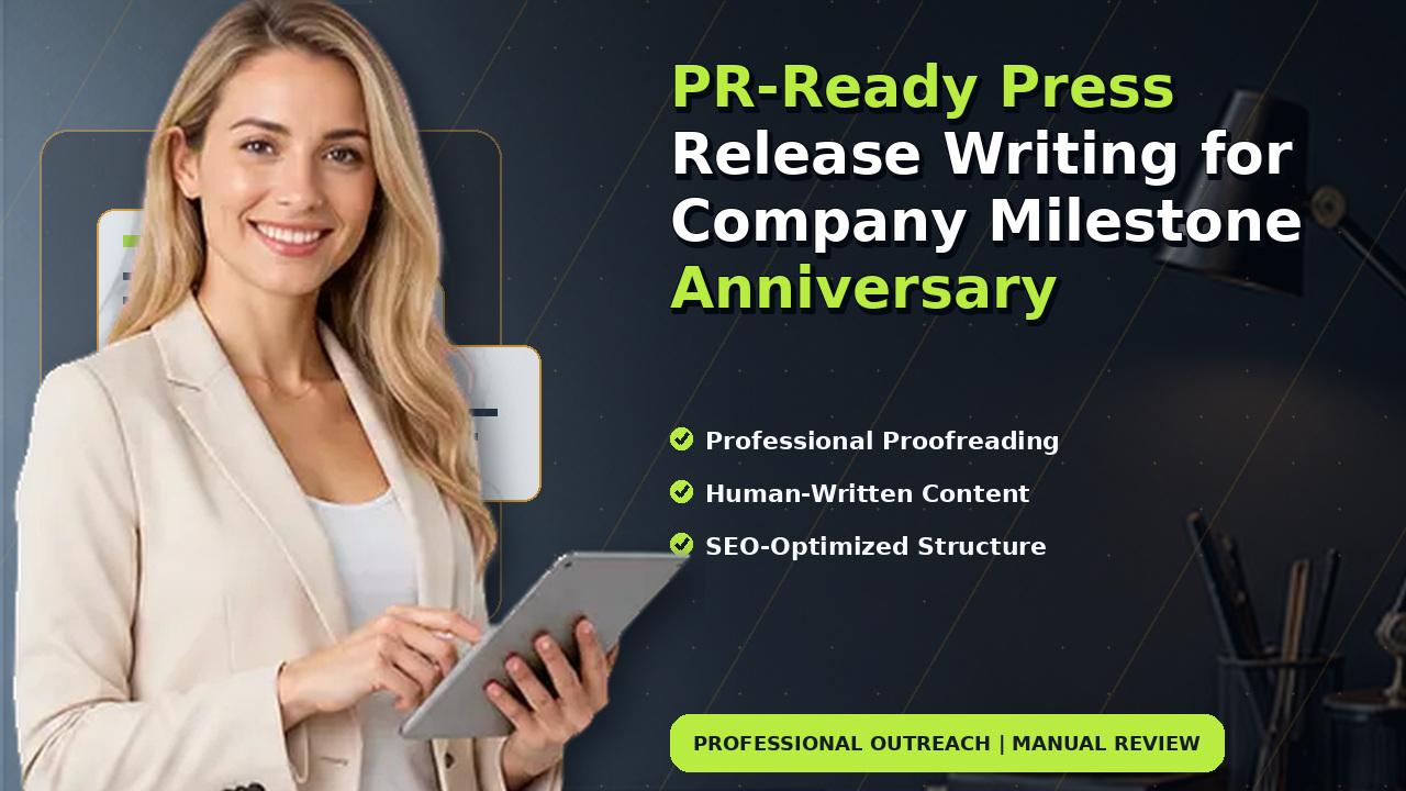 PR-Ready Press Release Writing for Company Milestone Anniversary