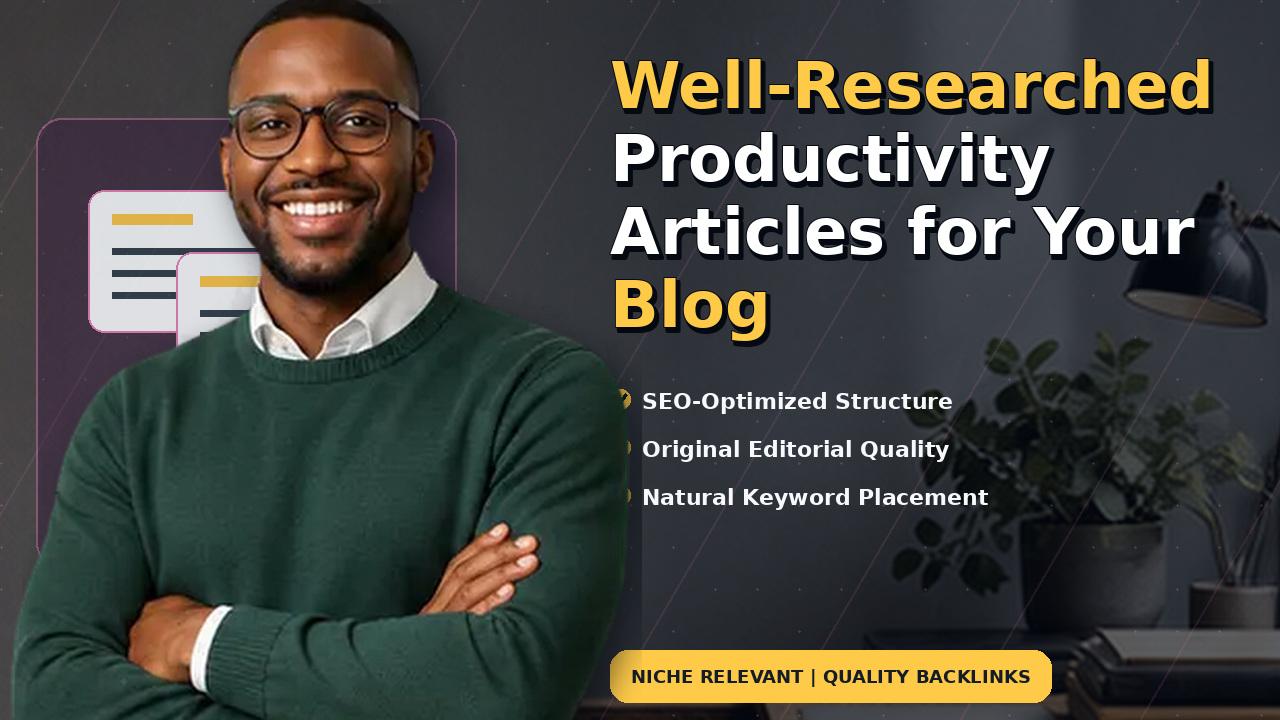 Well-Researched Productivity Articles for Your Blog