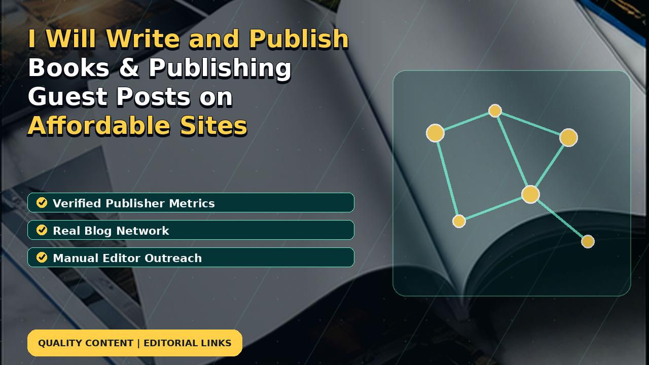 I Will Write and Publish Books & Publishing Guest Posts on Affordable Sites