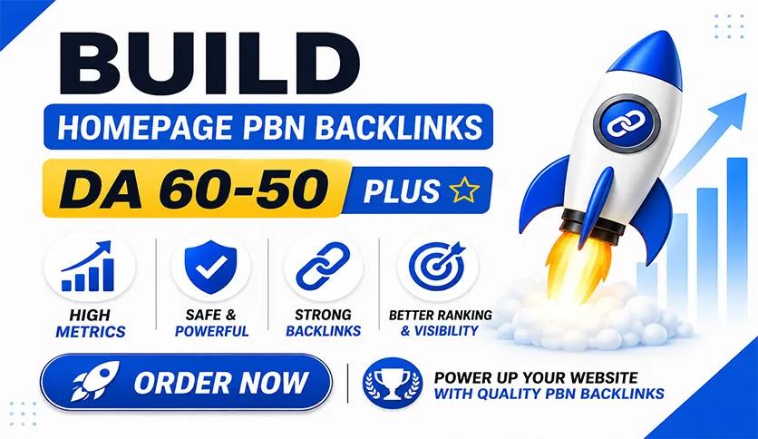 Build 50 DA 50+ Premium PBN Dofollow Backlinks