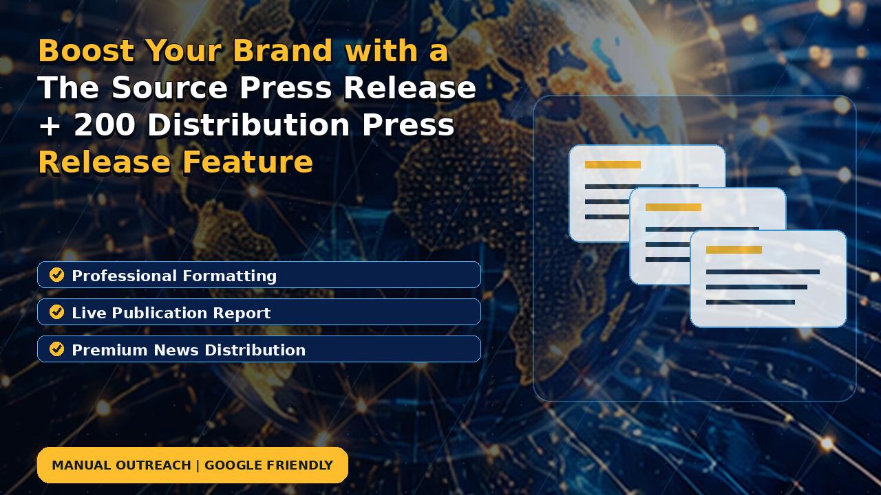 Boost Your Brand with a The Source Press Release + 200 Distribution Press Release Feature