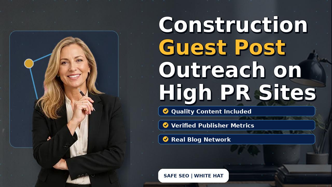 Construction Guest Post Outreach on High PR Sites