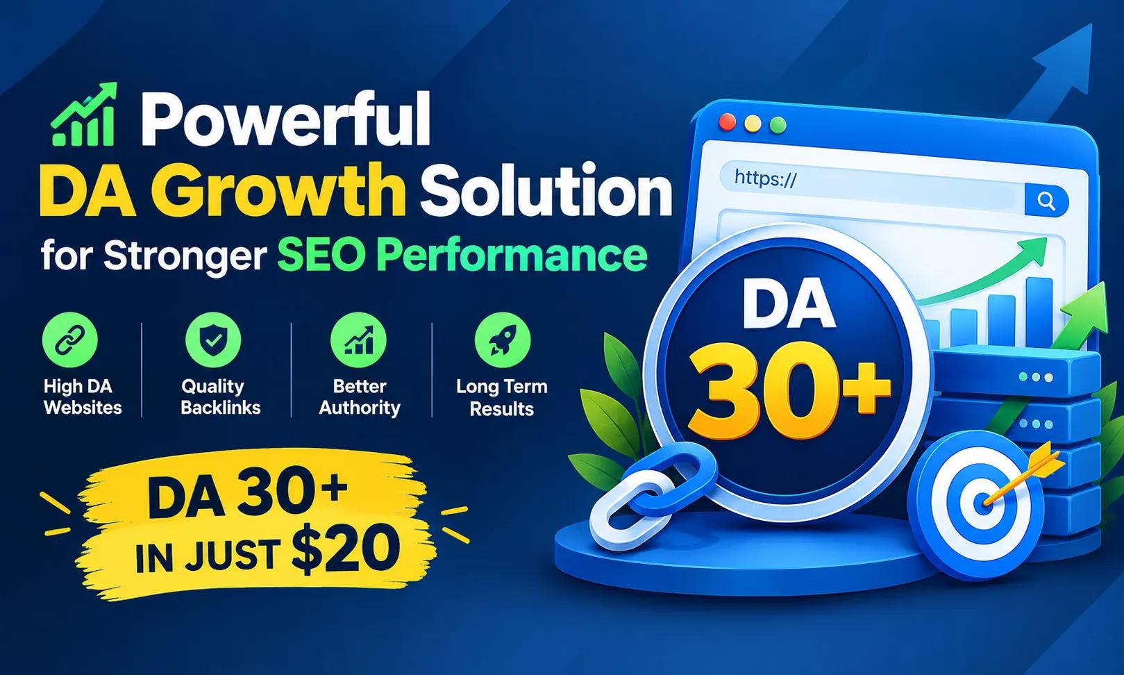 I Will Increase Your Website Domain Authority DA 30+