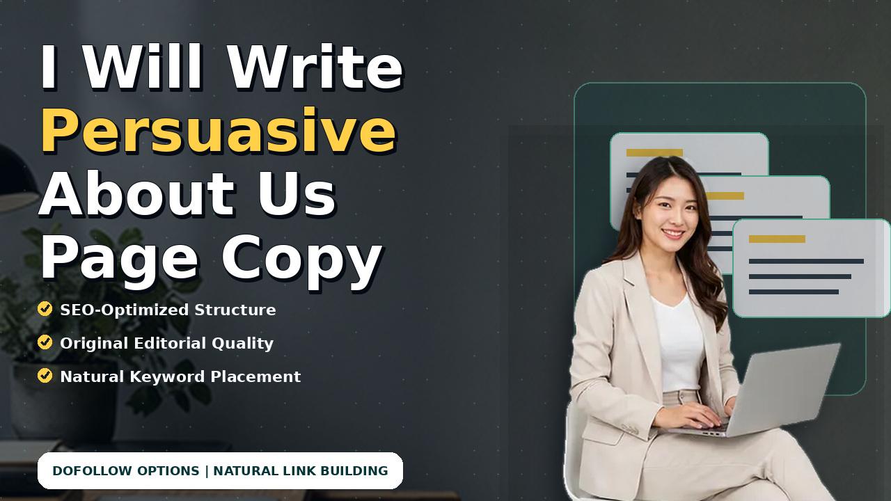 I Will Write Persuasive About Us Page Copy