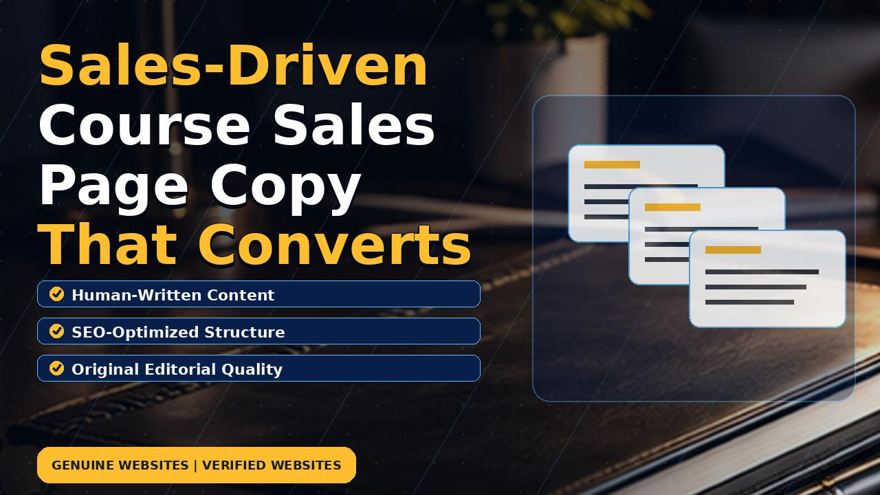 Sales-Driven Course Sales Page Copy That Converts