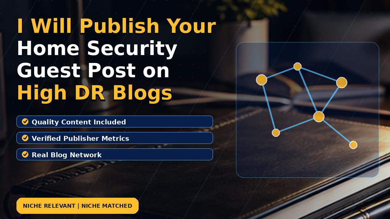 I Will Publish Your Home Security Guest Post on High DR Blogs