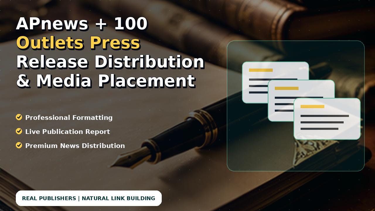 APnews + 100 Outlets Press Release Distribution & Media Placement