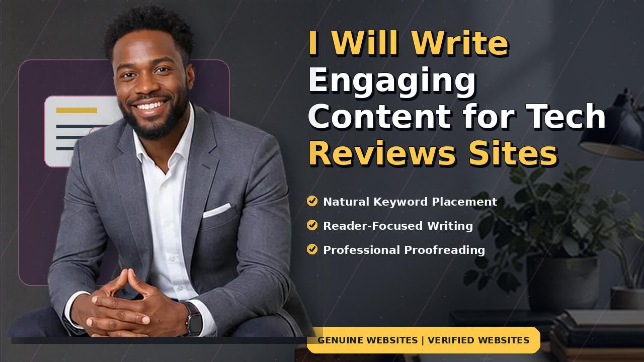 I Will Write Engaging Content for Tech Reviews Sites