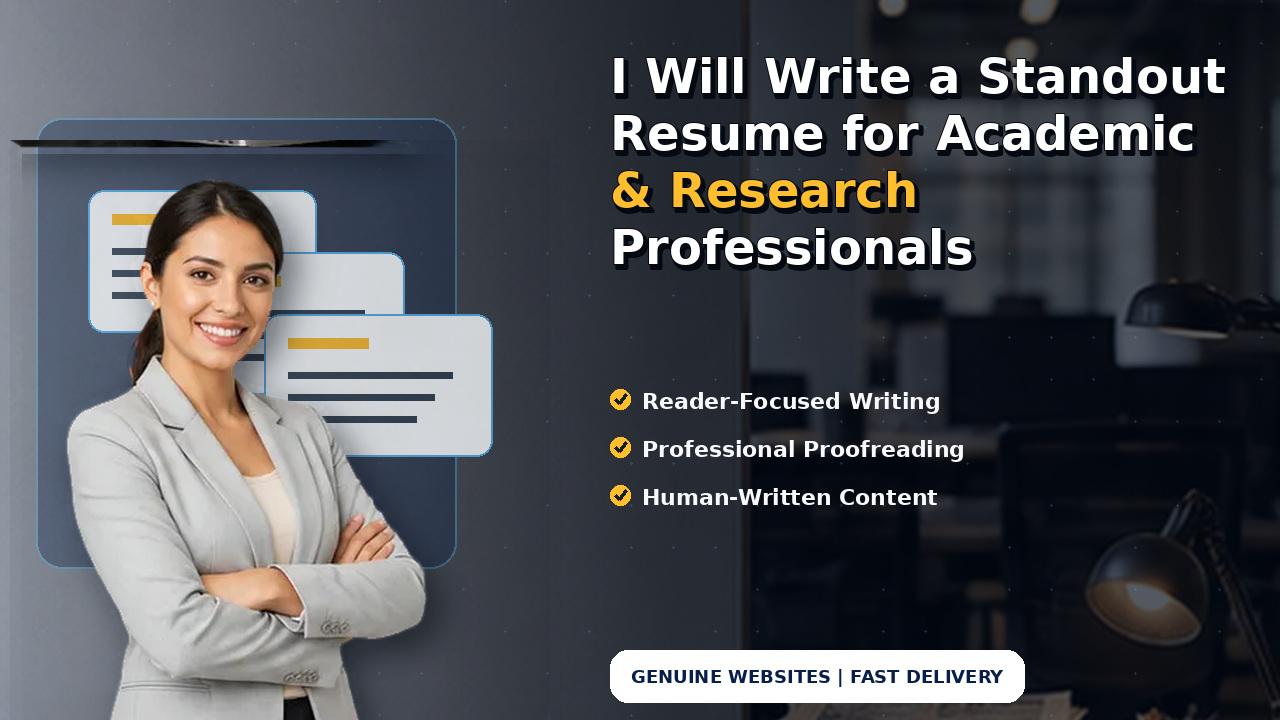 I Will Write a Standout Resume for Academic & Research Professionals