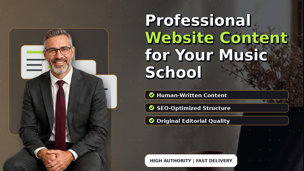 Professional Website Content for Your Music School