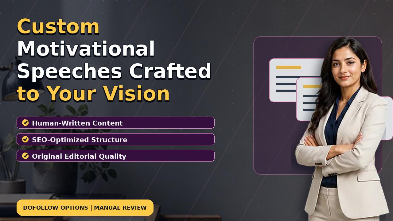 Custom Motivational Speeches Crafted to Your Vision