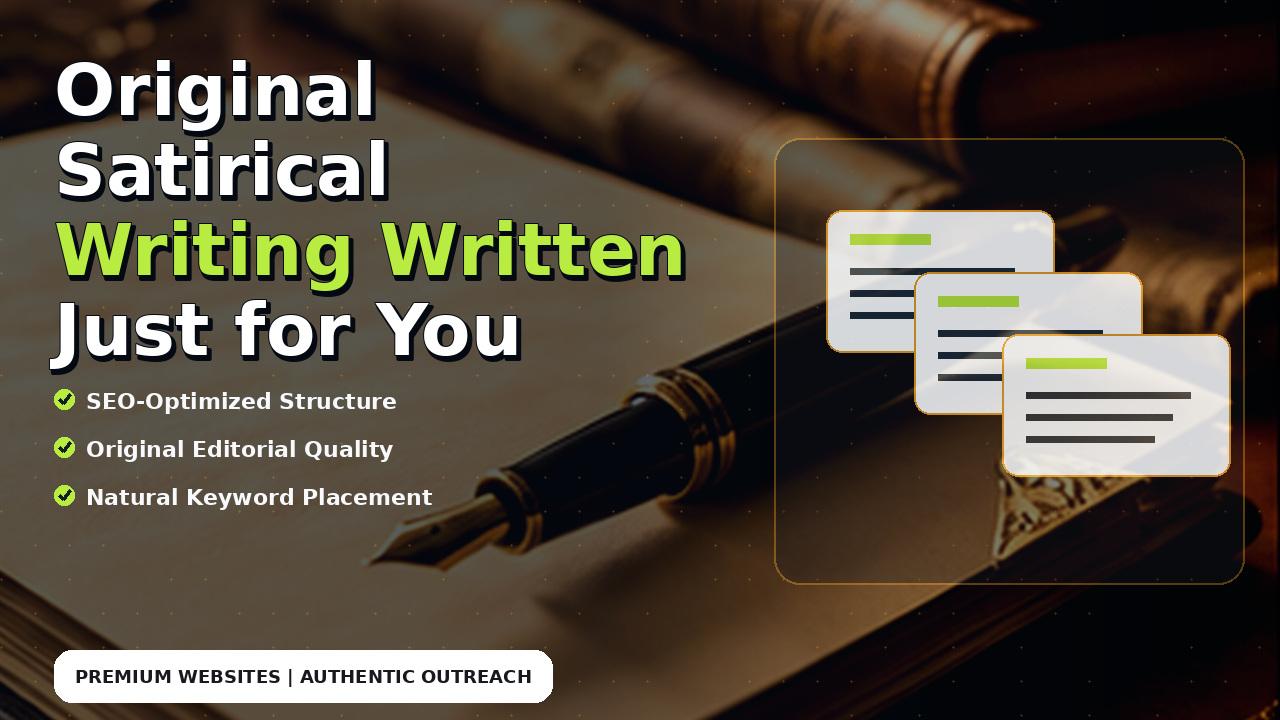 Original Satirical Writing Written Just for You