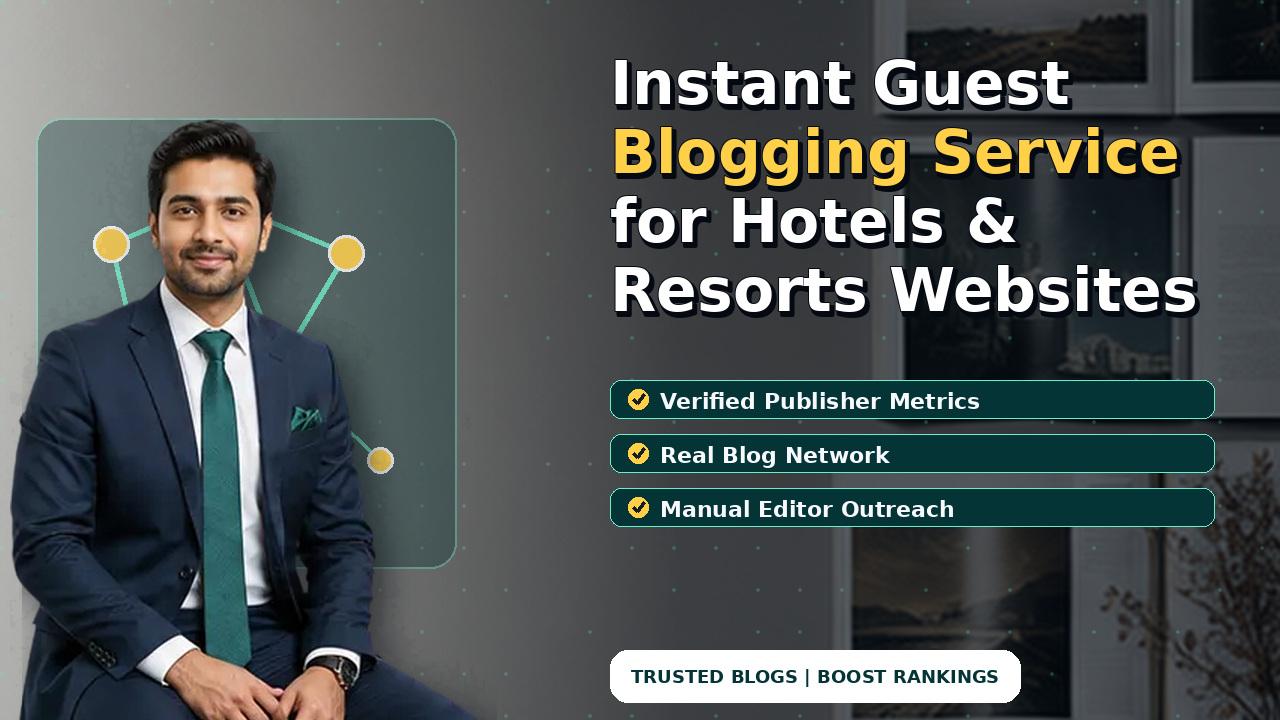 Instant Guest Blogging Service for Hotels & Resorts Websites