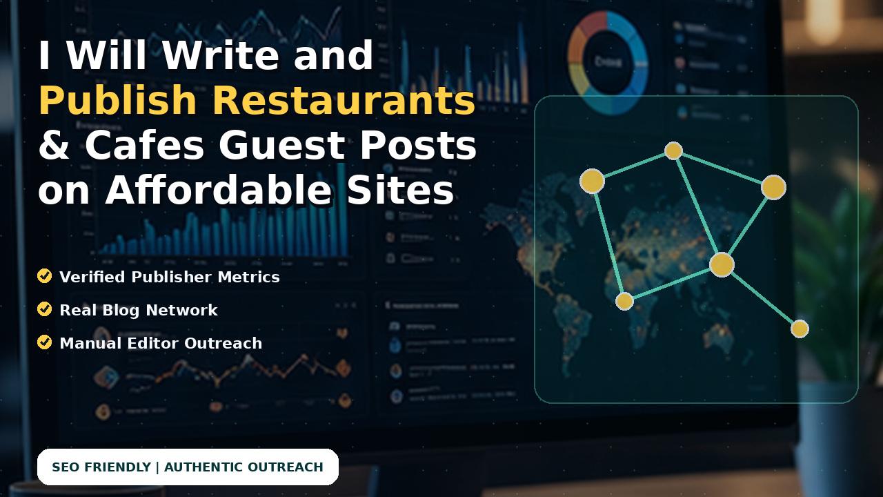 I Will Write and Publish Restaurants & Cafes Guest Posts on Affordable Sites