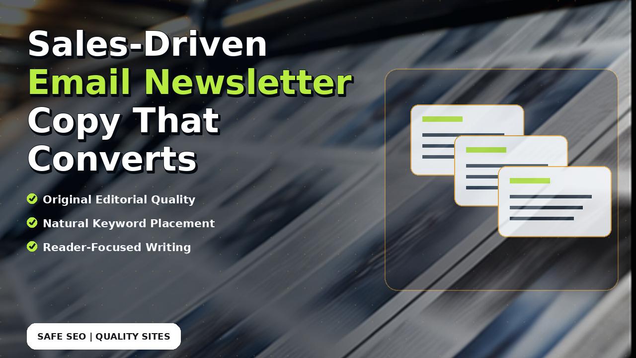 Sales-Driven Email Newsletter Copy That Converts