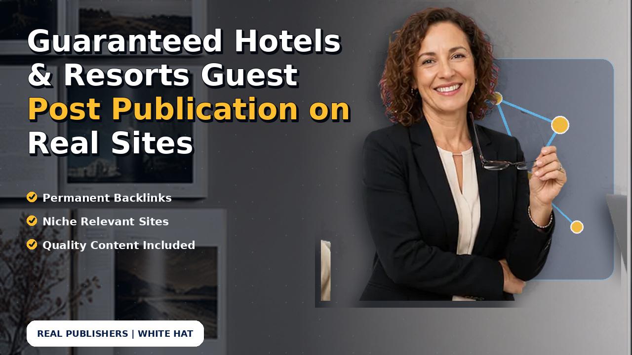 Guaranteed Hotels & Resorts Guest Post Publication on Real Sites
