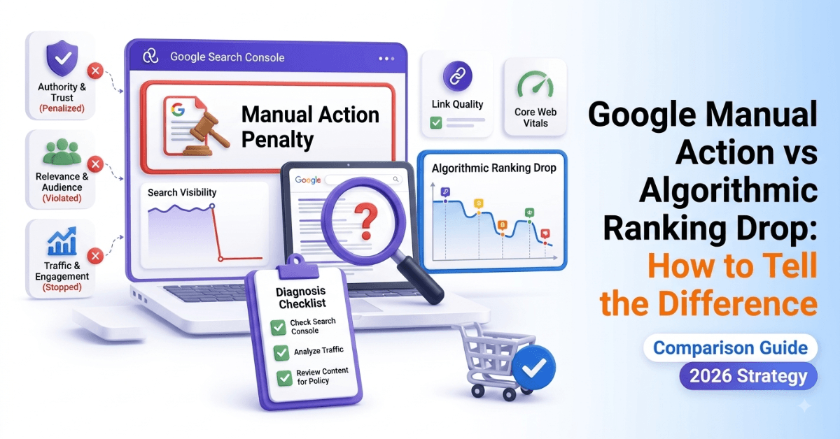 Google Manual Action vs Algorithmic Ranking Drop: How to Tell the Difference