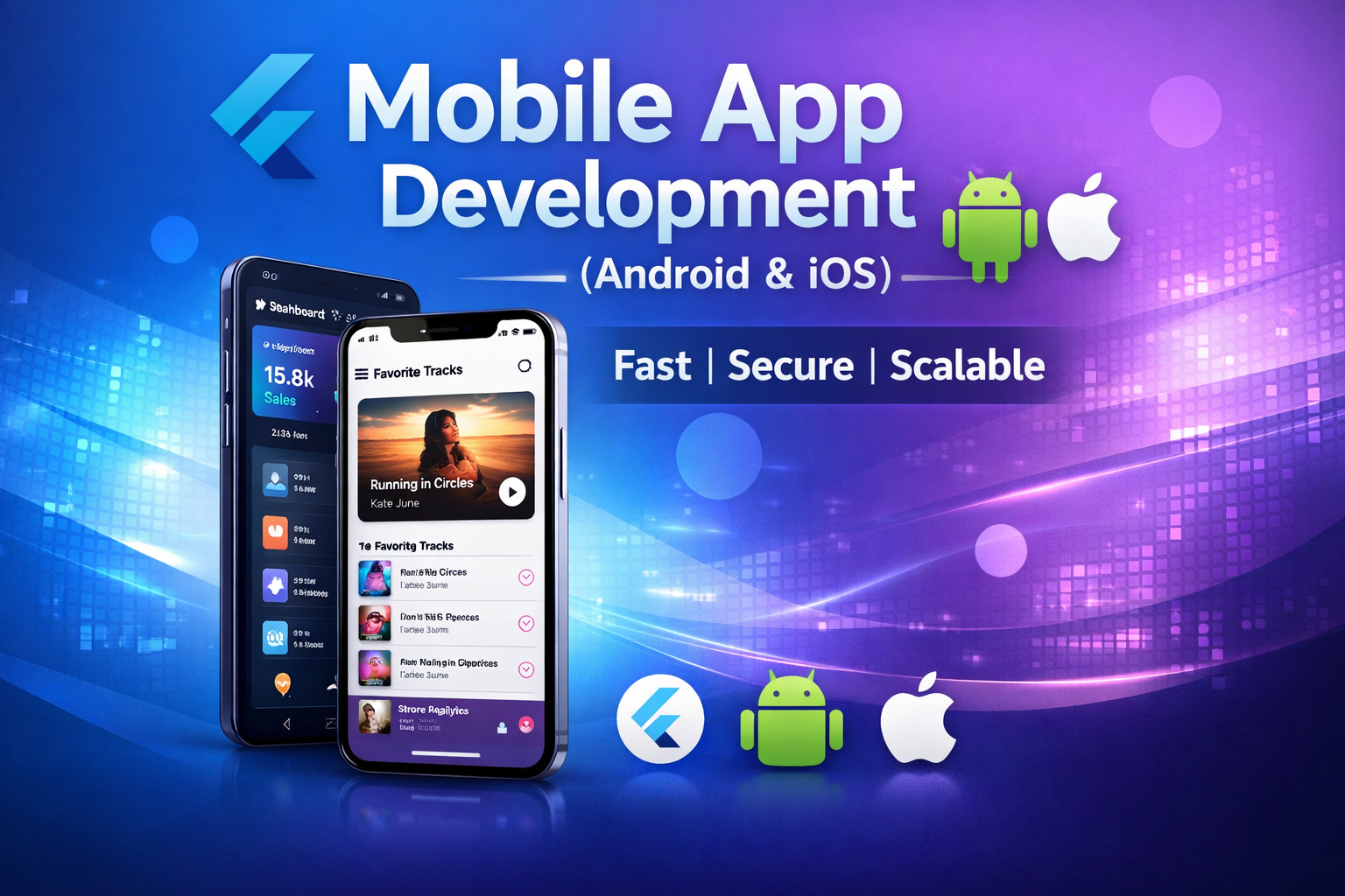 I will build modern android ios mobile app using flutter