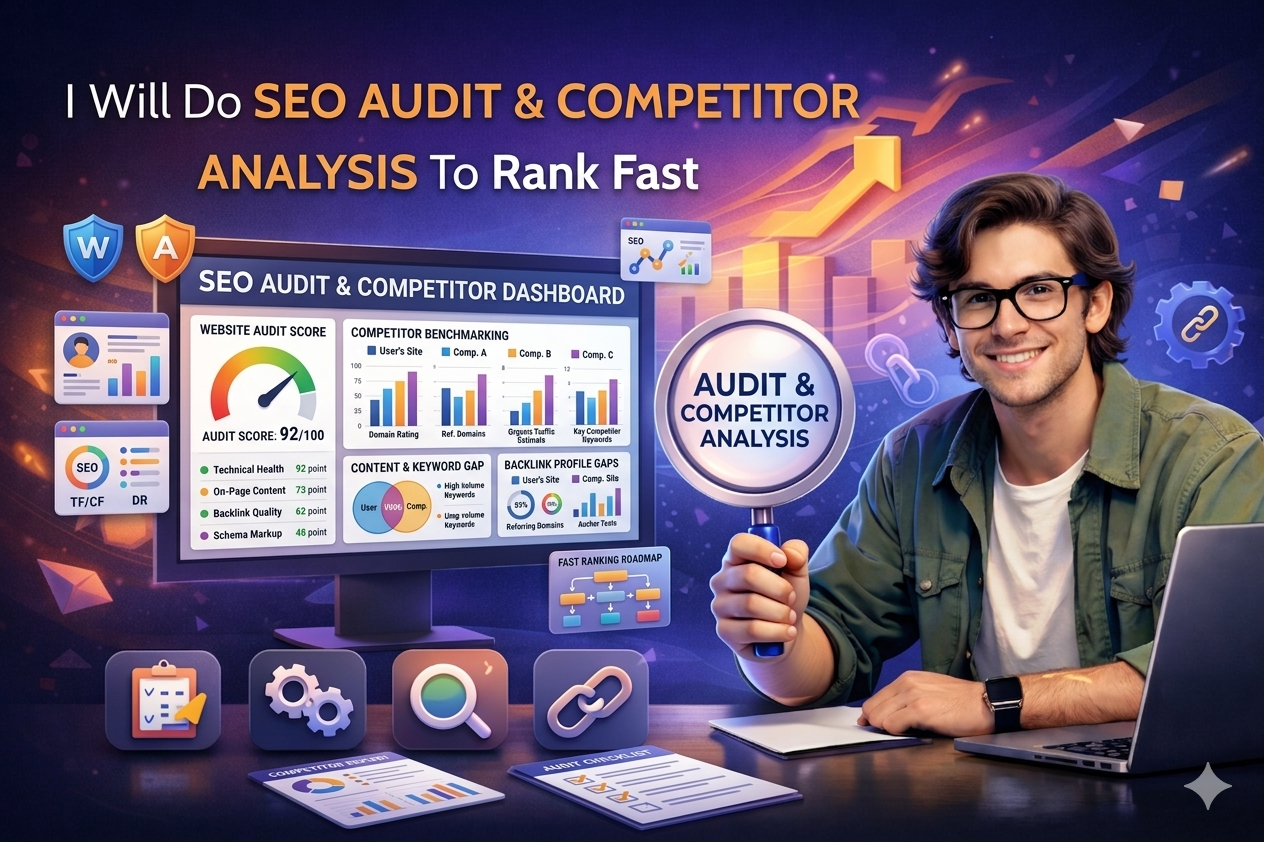 I Will Do SEO Audit & Competitor Analysis to Rank Fast