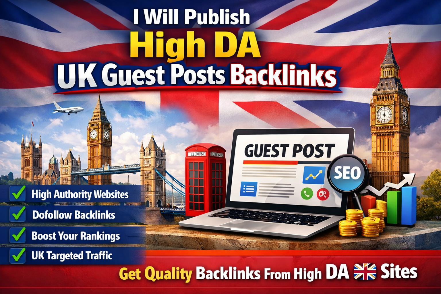I Will Publish High DA UK Guest Posts Backlinks